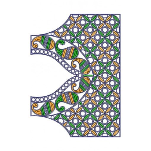 Cording Paisley Figure Blouse Design