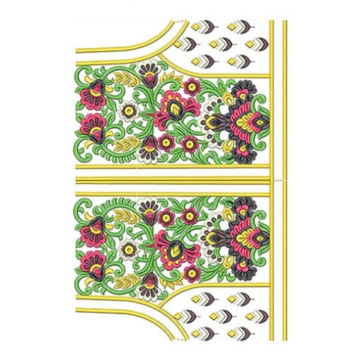 Beautiful Floral Blouse Embroidery Design