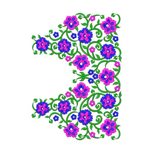 9312 Blouse Embroidery Design