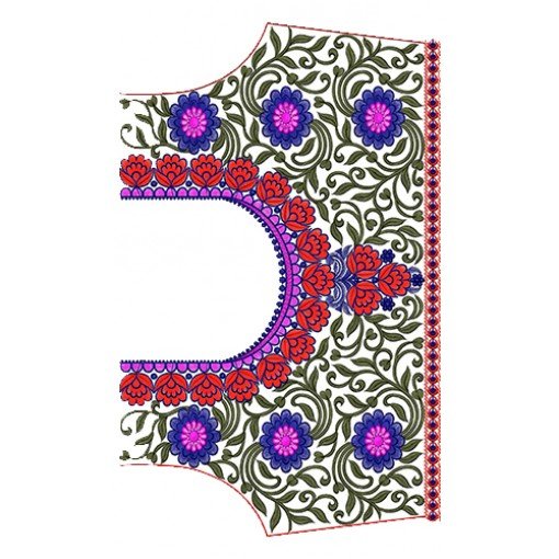 9843 Blouse Embroidery Design