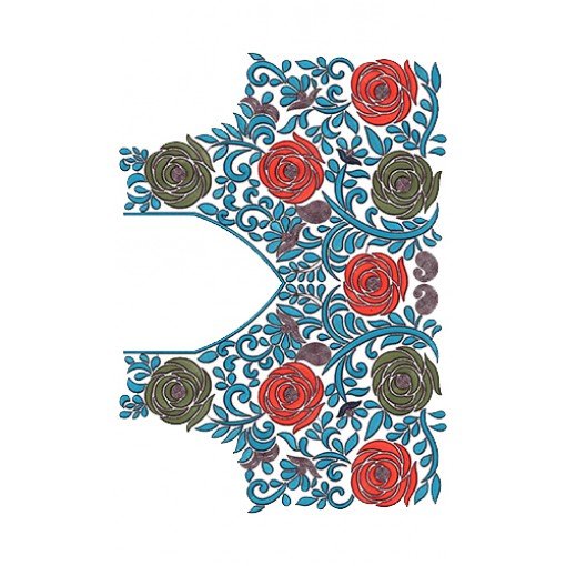 9846 Blouse Embroidery Design