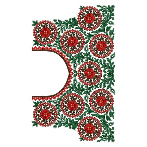 9889 Blouse Embroidery Design