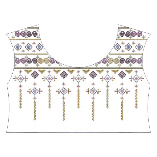 Blouse Cross Stitch Embroidery Design