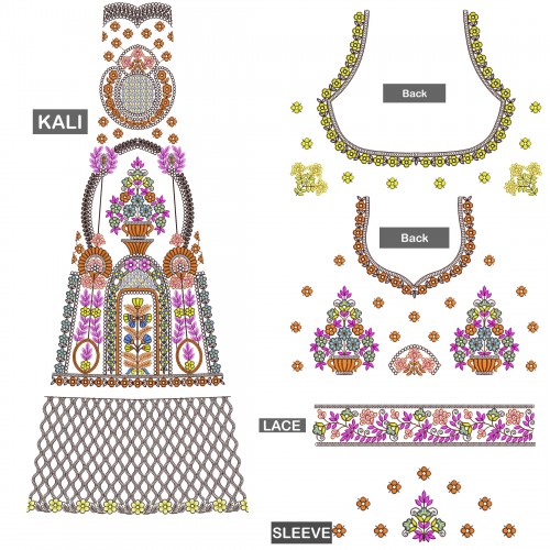 Bridal Cording Choli Embroidery Design 24655