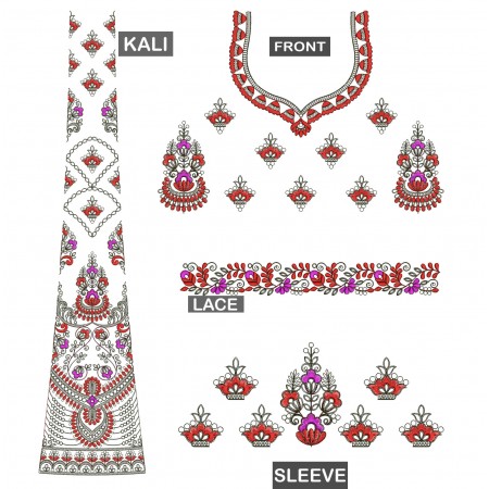 Chikankari Lehenga Blouse Embroidery Design 24656