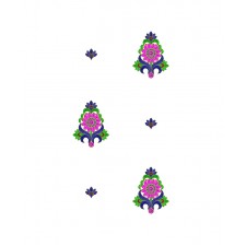 Lovely Applique Embroidery Scarf Design