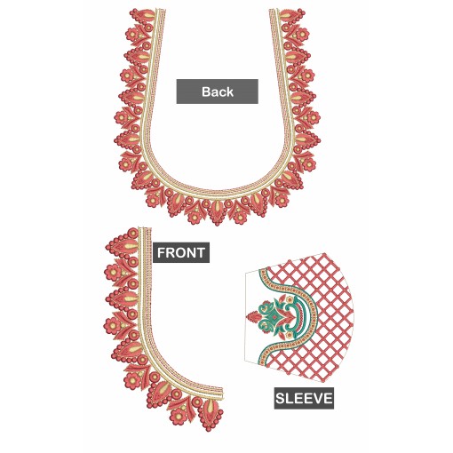 Magenta Banarasi Embroidery Design 21298