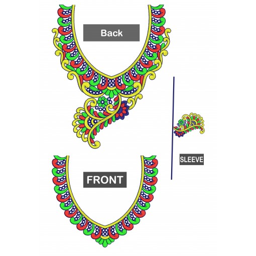 New Blouse Embroidery Design 18260