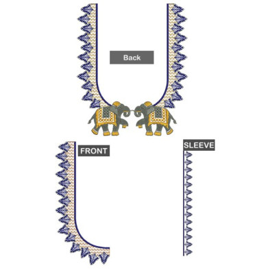 Only DST Attractive Blouse Embroidery Design 26317