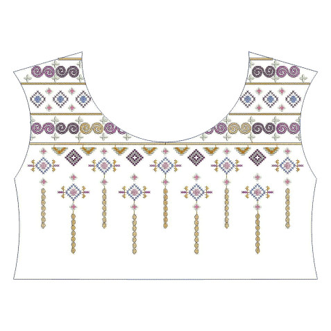 Blouse Cross Stitch Embroidery Design