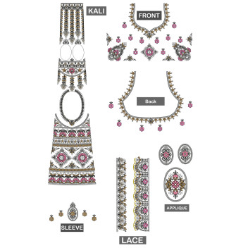 Fabulous Blouse Choli Embroidery Design 24658
