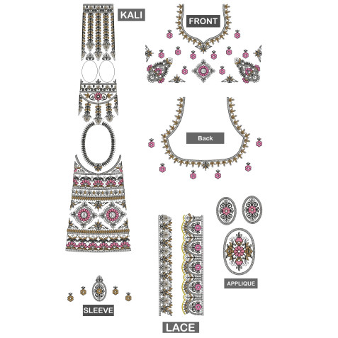 Fabulous Blouse Choli Embroidery Design 24658