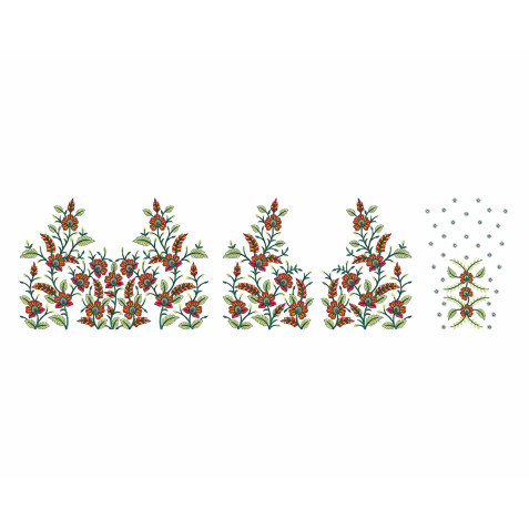 Floral Blouse Embroidery Design