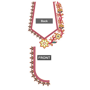 Flower Blouse Embroidery Design 21303