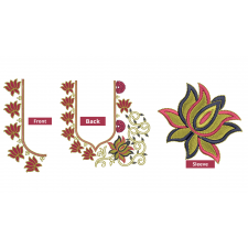 Lotus Embroidery Designs For Blouse 26340