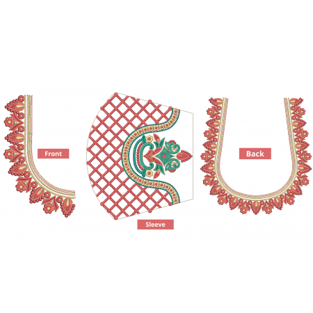 Magenta Banarasi Embroidery Design 26344
