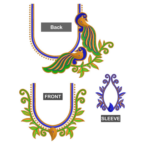 New Blouse Embroidery Design 18258