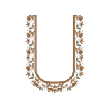 Paisley Vine Neckline and Border Embroidery Design