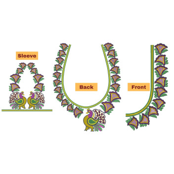 Peacock Embroidery Designs For Blouse 26271