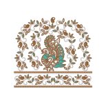 Peacock Paisley Neckline Embroidery Design