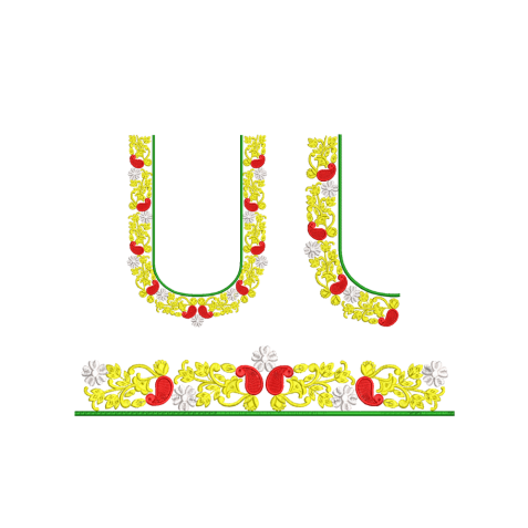 Traditional Golden Embroidery Design