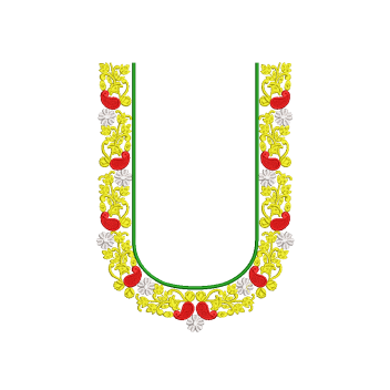 Traditional Golden Embroidery Design