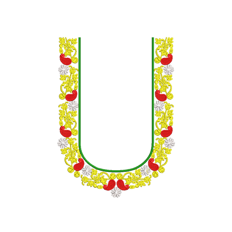 Traditional Golden Embroidery Design