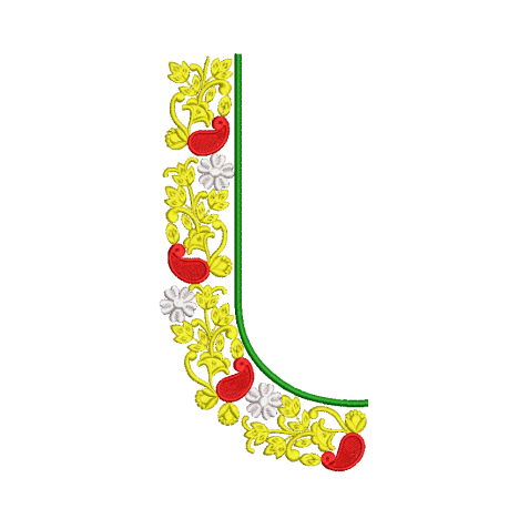 Traditional Golden Embroidery Design