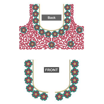 Turkey Fancy Maggam Work Blouse Design 21669