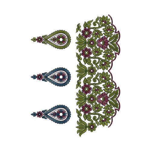 Fancy Saree Border Embroidery Design 14127