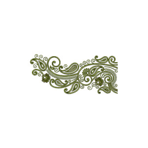 Heavy Embroidery Border Design 14132
