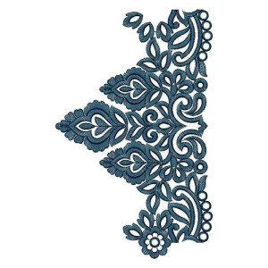African Clothing Floral Border Design 14580