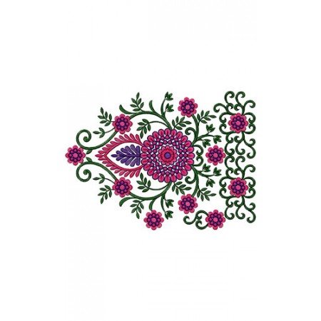 Kashmiri Clothing Border Embroidery Design 14584