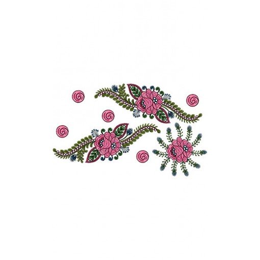 Fantastic Floral Patch Work With Classy Lace Border 14617