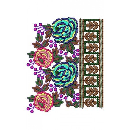 Indian Embroidery Lace Border Design 14696