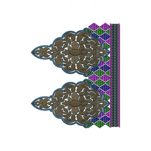 Footwear Embroidery Designer Lace Border Design 14700