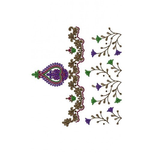 Decorative Artistic Lace Embroidery Design 14703