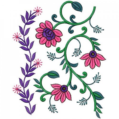 Lovely Machine Embroidery Design For Big Border 14819
