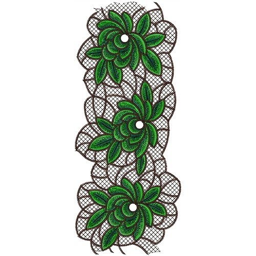 Anarkali Dress Border Embroidery Design 15601