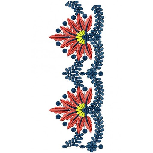 Crusia Border Embroidery Design 16267