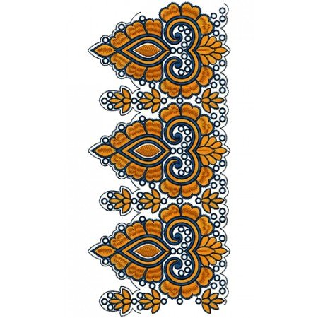 Border Fashion Trend Embroidery Design 16442