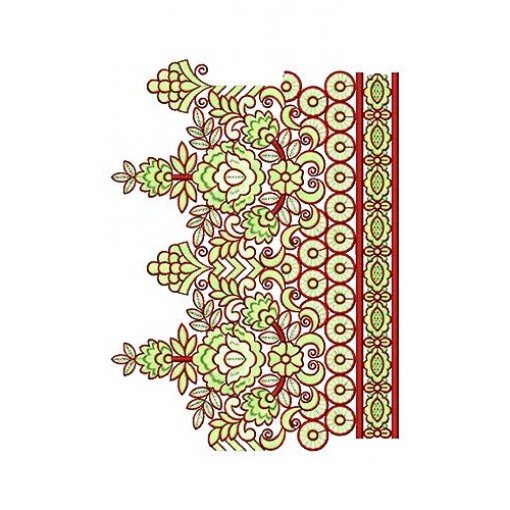Festival Lace Border Embroidery Design 16593