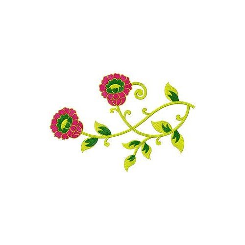 Flower Lace Border Embroidery Design 16600