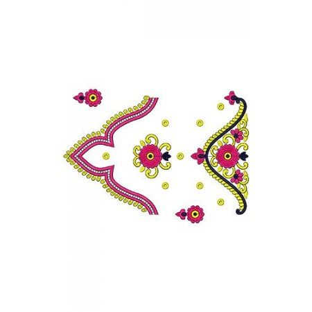 Bridal Border Lace Embroidery Design 16614