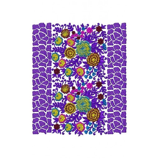 Abstract Lace Border Embroidery Design 16741
