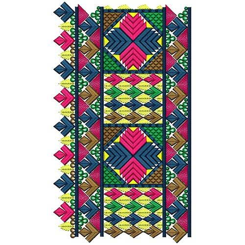 Decorative Indian Border Embroidery Design 16766