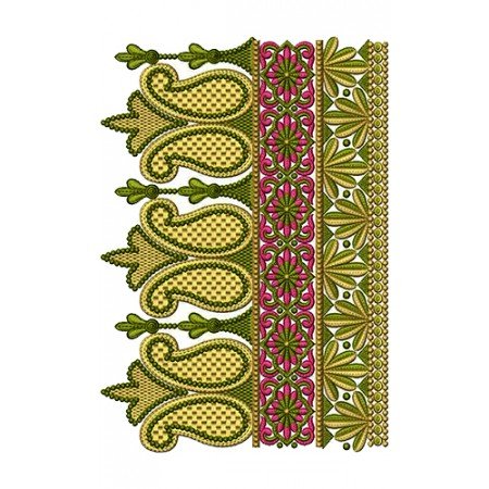 Georgette Embroidery Border 16767