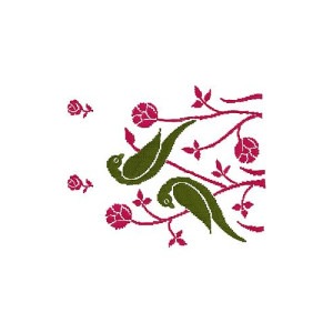 Bird Brain Embroidery Border Design 17056