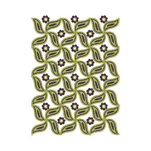Swirl Saree Border Embroidery Design 17058