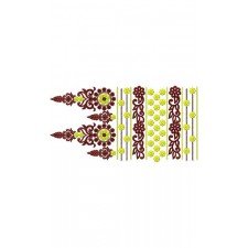 Silk Batik Saree Lace Embroidery Design 17073